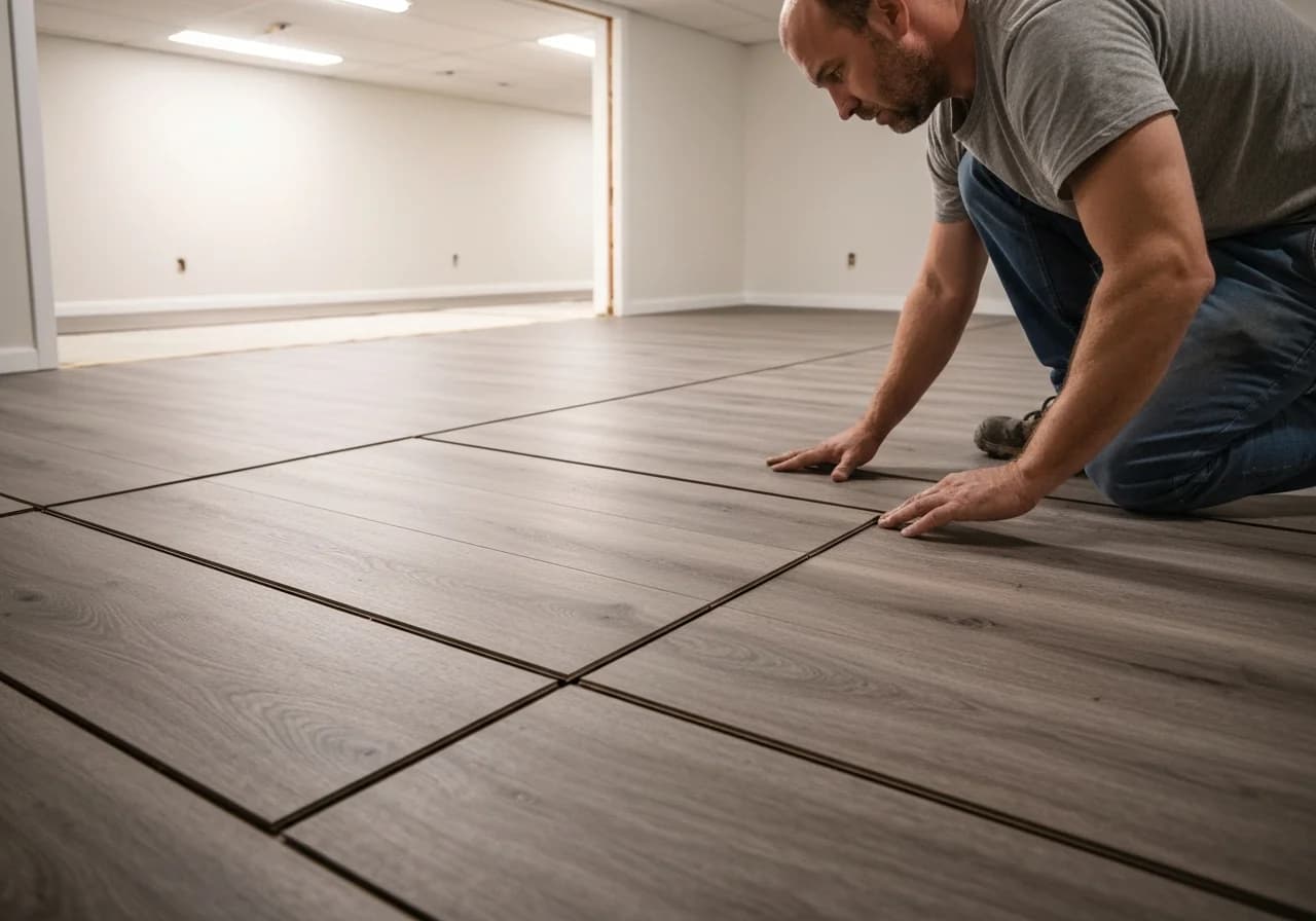 LVP flooring installation Denver basement