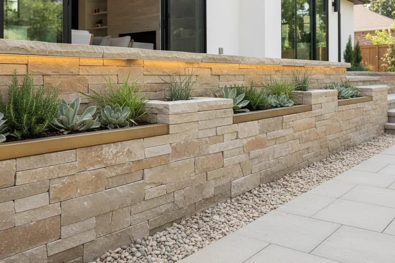 Natural Stone Retaining Walls