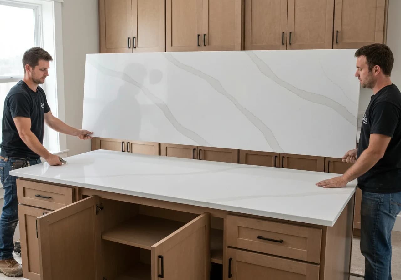 Quartz countertop installation Denver kitchen