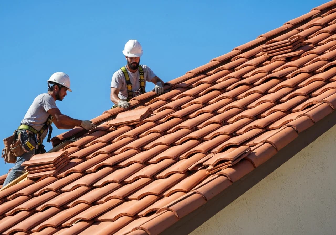 Roofing crew at work Denver