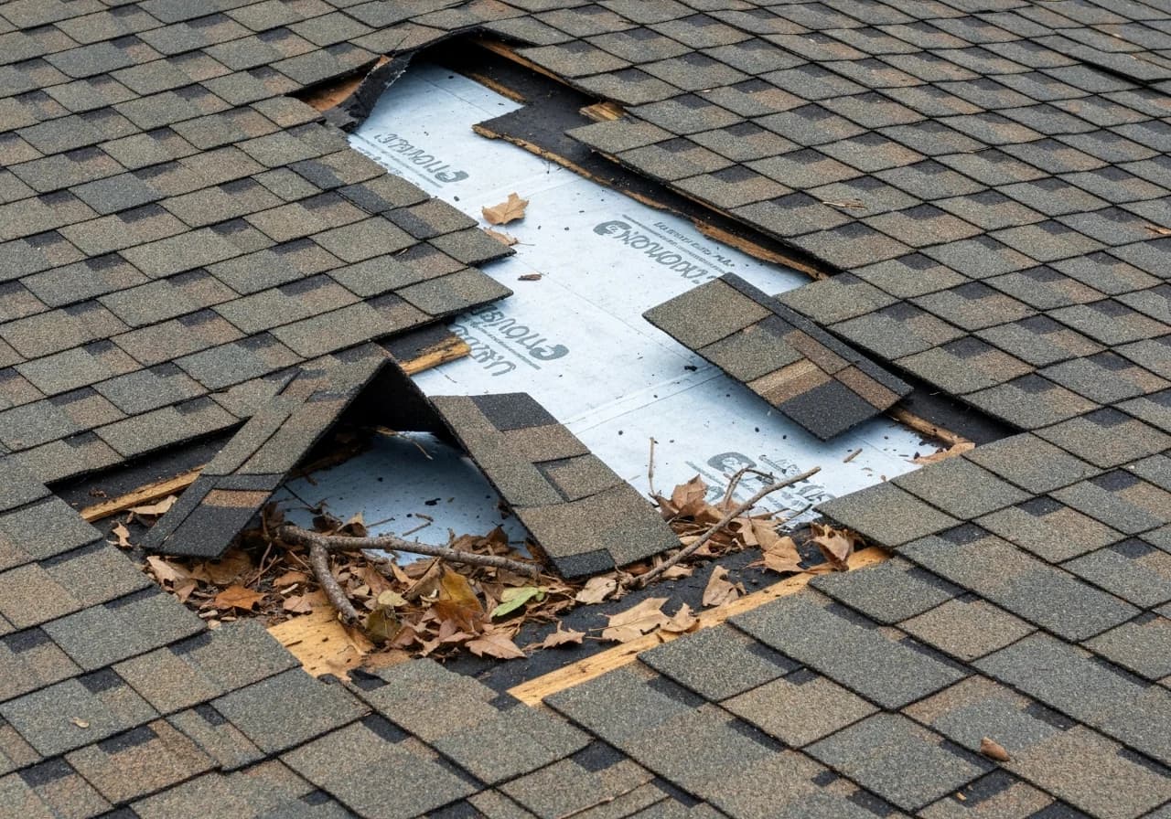 Storm damage roof repair Denver