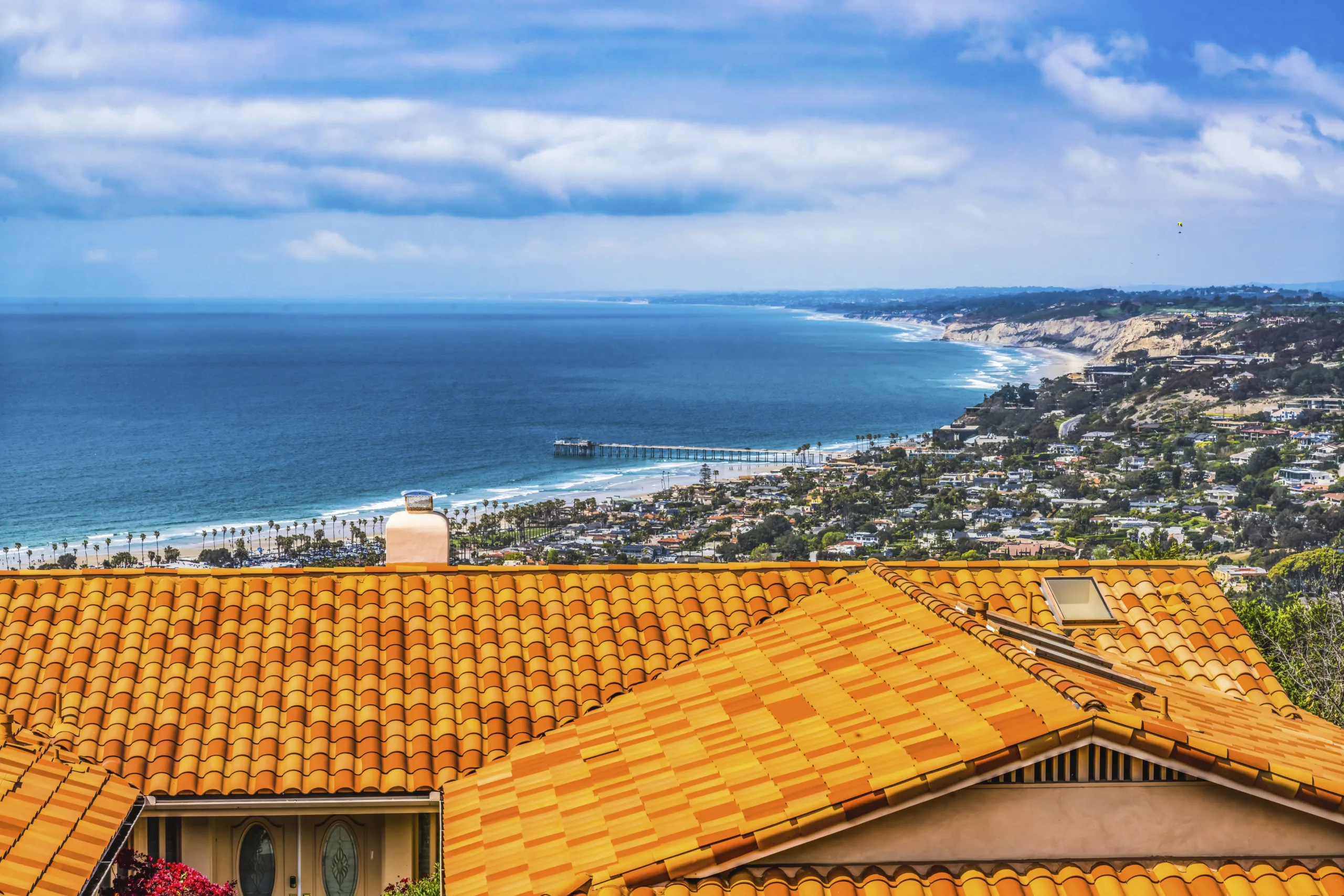 Aerial view of Peak Roofers project